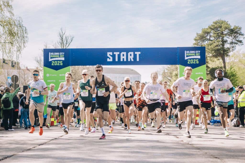 Valio Helsinki City Run palvelee osallistujia Groweo AI:n avulla. Kuvassa juoksun lähtöalue. Kuva: Brave Teddy Oy