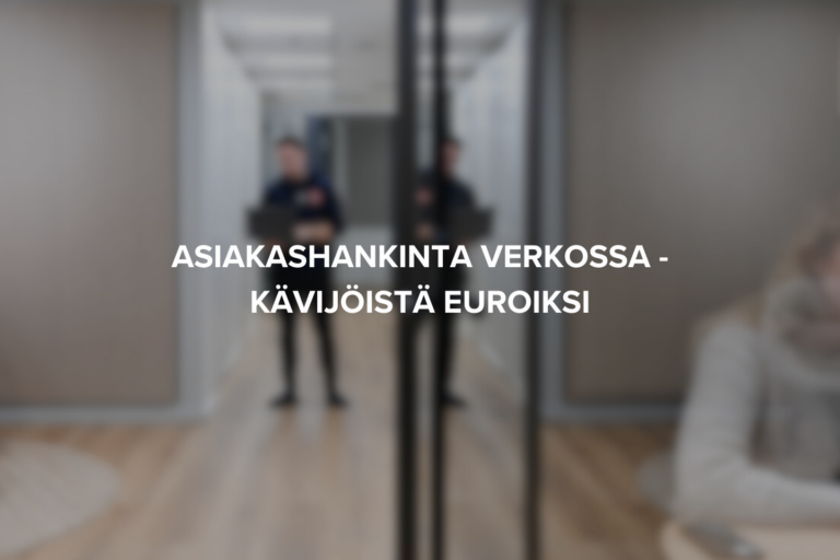 Asiakashankinta verkossa -artikkelin kuvituskuva